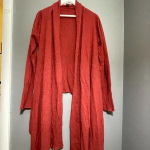 Bryn Walker, Drape Front Red Lambswool Sweater | M